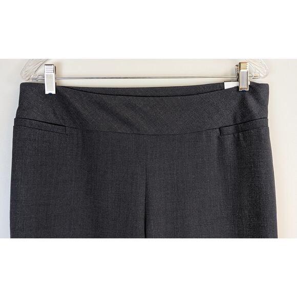 Kim Rogers Dress Pants 12 Charcoal Gray High Rise Straight Leg Pull On NEW - Picture 2 of 9
